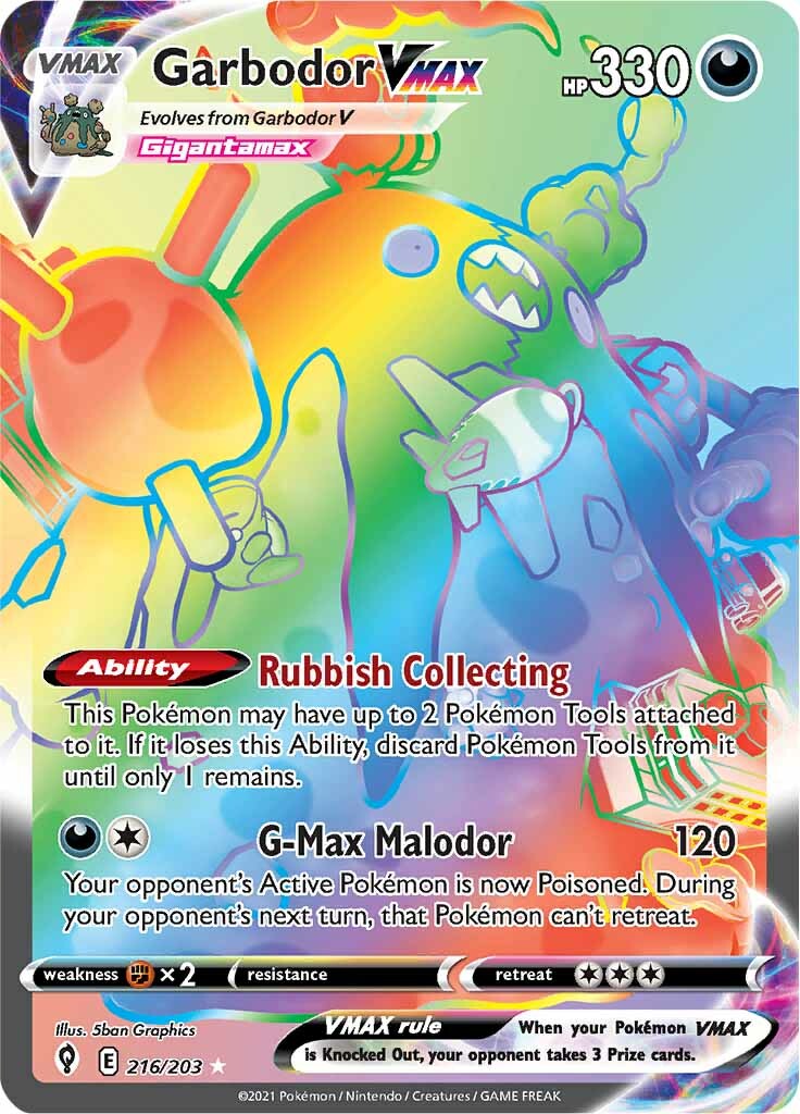 Garbodor VMAX (216/203) [Sword & Shield: Evolving Skies] | Shuffle n Cut Hobbies & Games