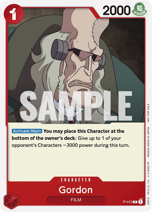 Gordon (One Piece Film Red) [One Piece Promotion Cards] | Shuffle n Cut Hobbies & Games