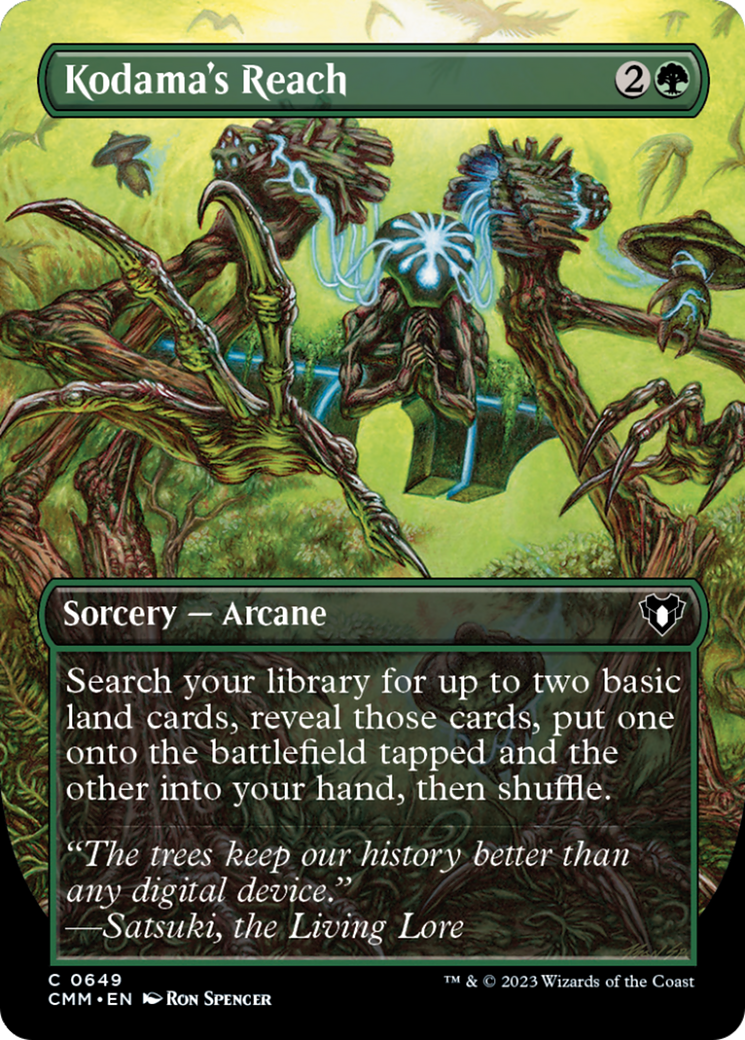 Kodama's Reach (Borderless Alternate Art) [Commander Masters] | Shuffle n Cut Hobbies & Games