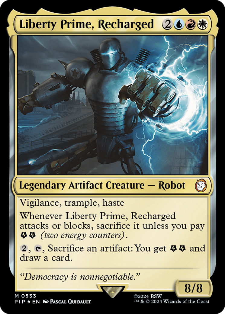 Liberty Prime, Recharged (Surge Foil) [Fallout] | Shuffle n Cut Hobbies & Games