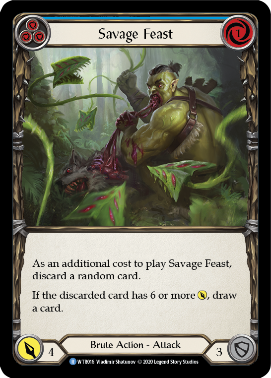 Savage Feast (Blue) [U-WTR016] (Welcome to Rathe Unlimited)  Unlimited Normal | Shuffle n Cut Hobbies & Games