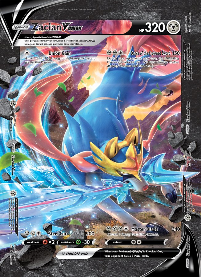 Zacian V-Union (Jumbo Card) [Sword & Shield: Black Star Promos] | Shuffle n Cut Hobbies & Games