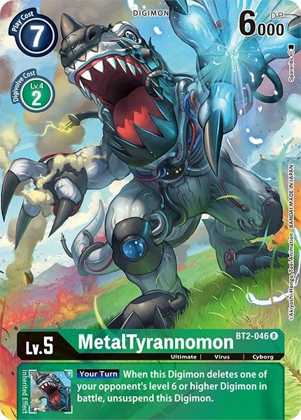 MetalTyrannomon [BT2-046] (Alternate Art) [Dimensional Phase] | Shuffle n Cut Hobbies & Games