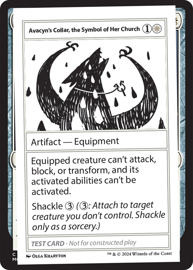 Avacyn's Collar, the Symbol of Her Church [Mystery Booster 2 Playtest Cards] | Shuffle n Cut Hobbies & Games