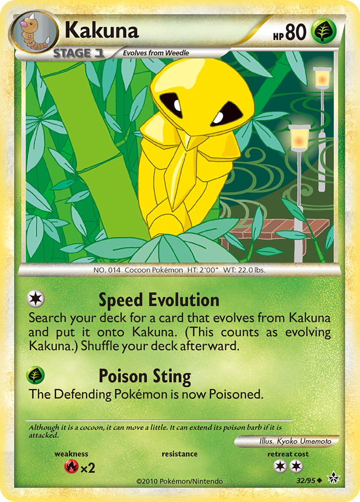 Kakuna (32/95) [HeartGold & SoulSilver: Unleashed] | Shuffle n Cut Hobbies & Games