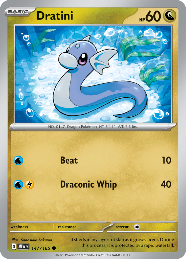 Dratini (147/165) [Scarlet & Violet 151] | Shuffle n Cut Hobbies & Games