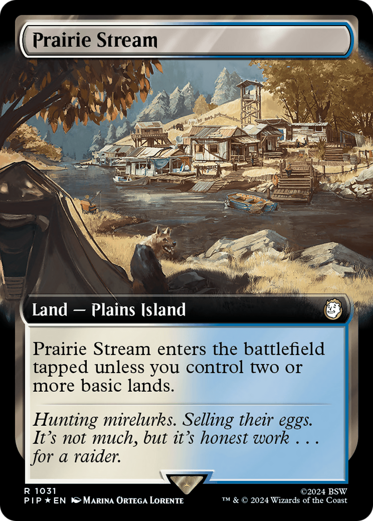 Prairie Stream (Extended Art) (Surge Foil) [Fallout] | Shuffle n Cut Hobbies & Games