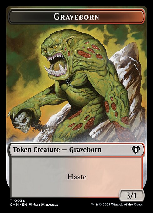 Zombie (0019) // Graveborn Double-Sided Token [Commander Masters Tokens] | Shuffle n Cut Hobbies & Games