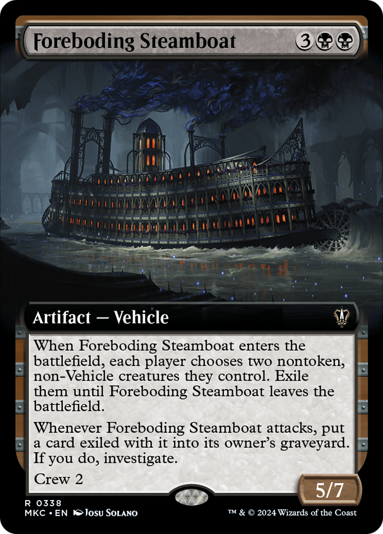 Foreboding Steamboat (Extended Art) [Murders at Karlov Manor Commander] | Shuffle n Cut Hobbies & Games