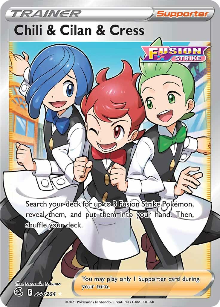 Chili & Cilan & Cress (258/264) [Sword & Shield: Fusion Strike] | Shuffle n Cut Hobbies & Games