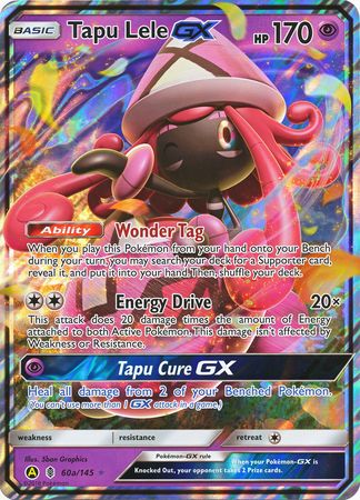 Tapu Lele GX (60a/145) (Alternate card) (Jumbo Card) [Sun & Moon: Guardians Rising] | Shuffle n Cut Hobbies & Games