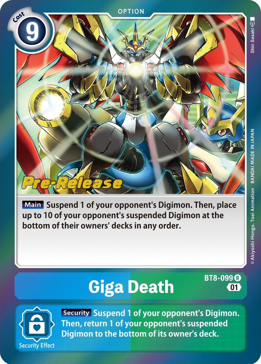 Giga Death [BT8-099] [New Awakening Pre-Release Cards] | Shuffle n Cut Hobbies & Games