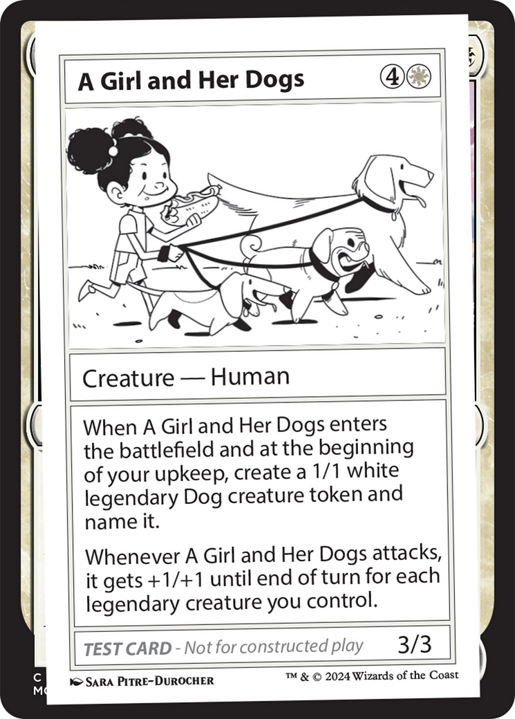 A Girl and Her Dogs [Mystery Booster 2 Playtest Cards] | Shuffle n Cut Hobbies & Games