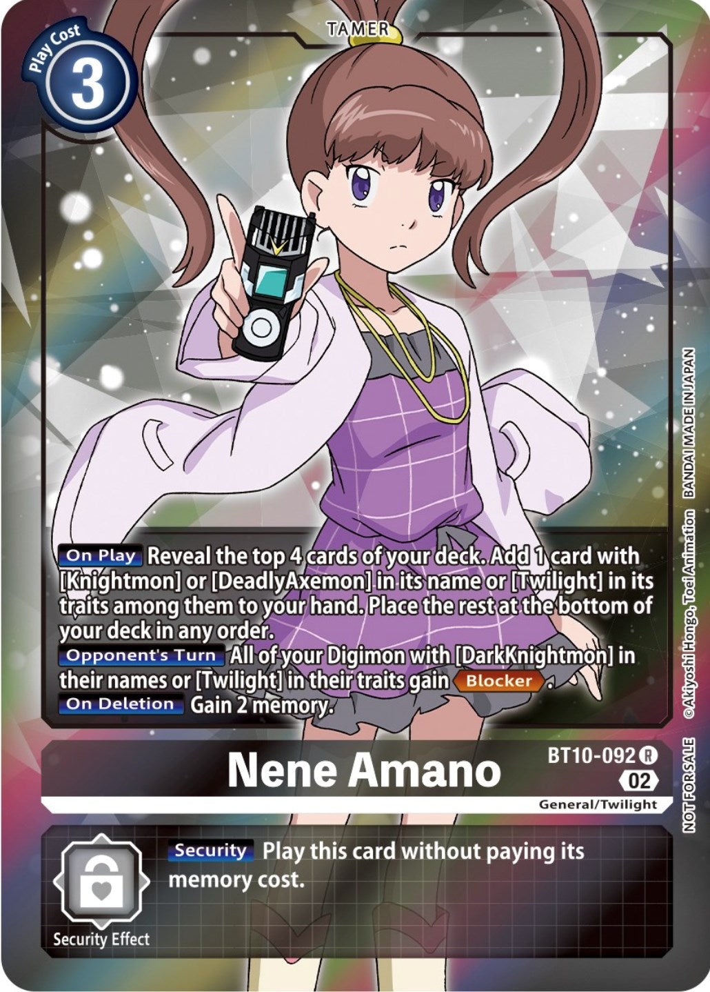 Nene Amano [BT10-092] (Box Topper) [Xros Encounter] | Shuffle n Cut Hobbies & Games