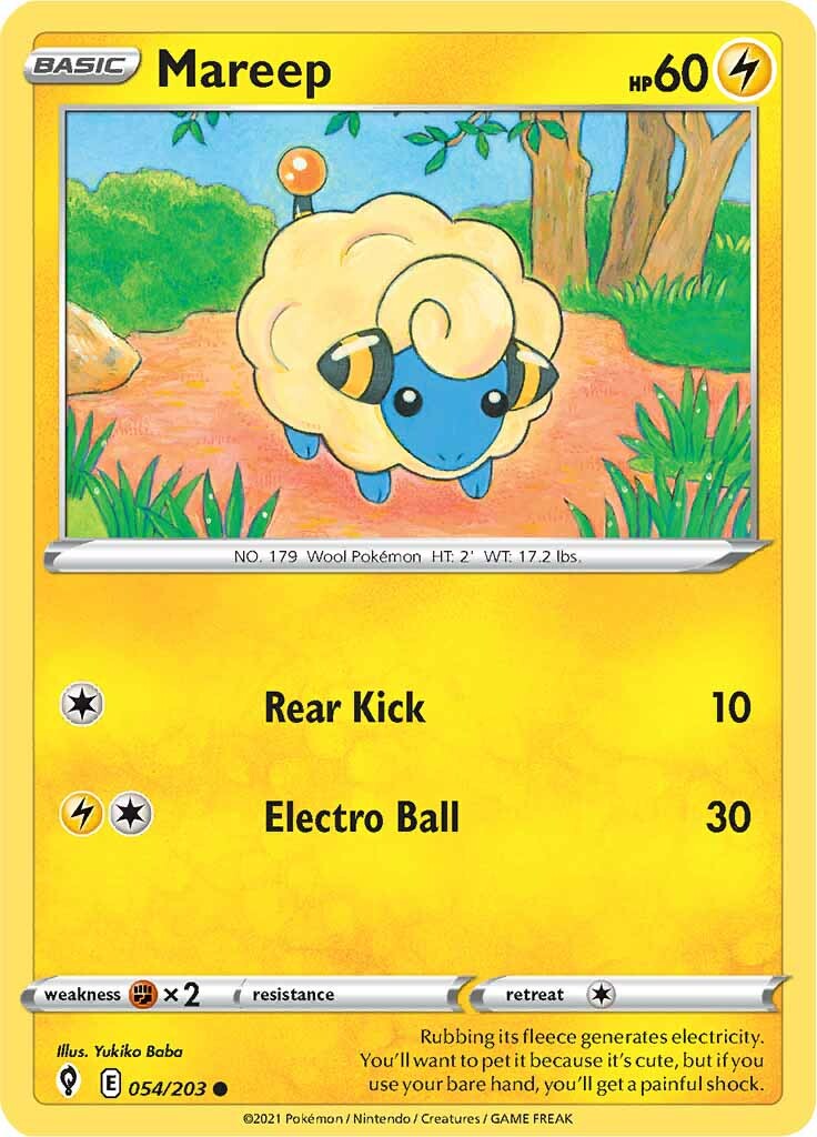 Mareep (054/203) [Sword & Shield: Evolving Skies] | Shuffle n Cut Hobbies & Games