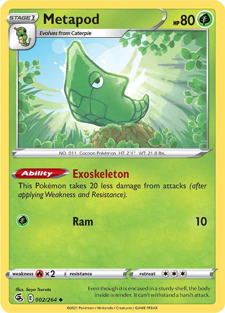 Metapod (002/264) [Sword & Shield: Fusion Strike] | Shuffle n Cut Hobbies & Games