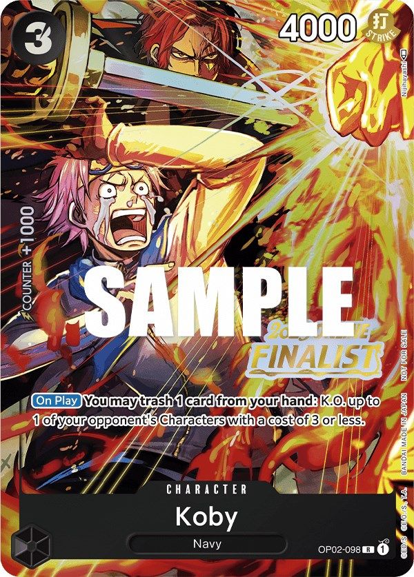 Koby (Online Regional 2023) [Finalist] [One Piece Promotion Cards] | Shuffle n Cut Hobbies & Games