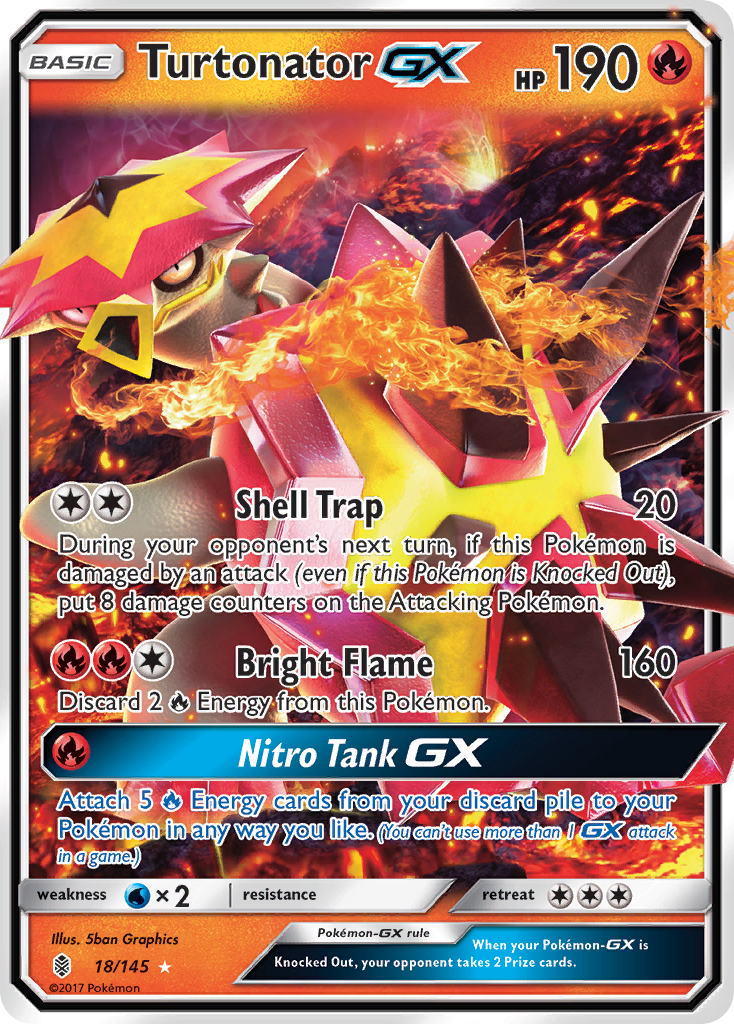 Turtonator GX (18/145) [Sun & Moon: Guardians Rising] | Shuffle n Cut Hobbies & Games