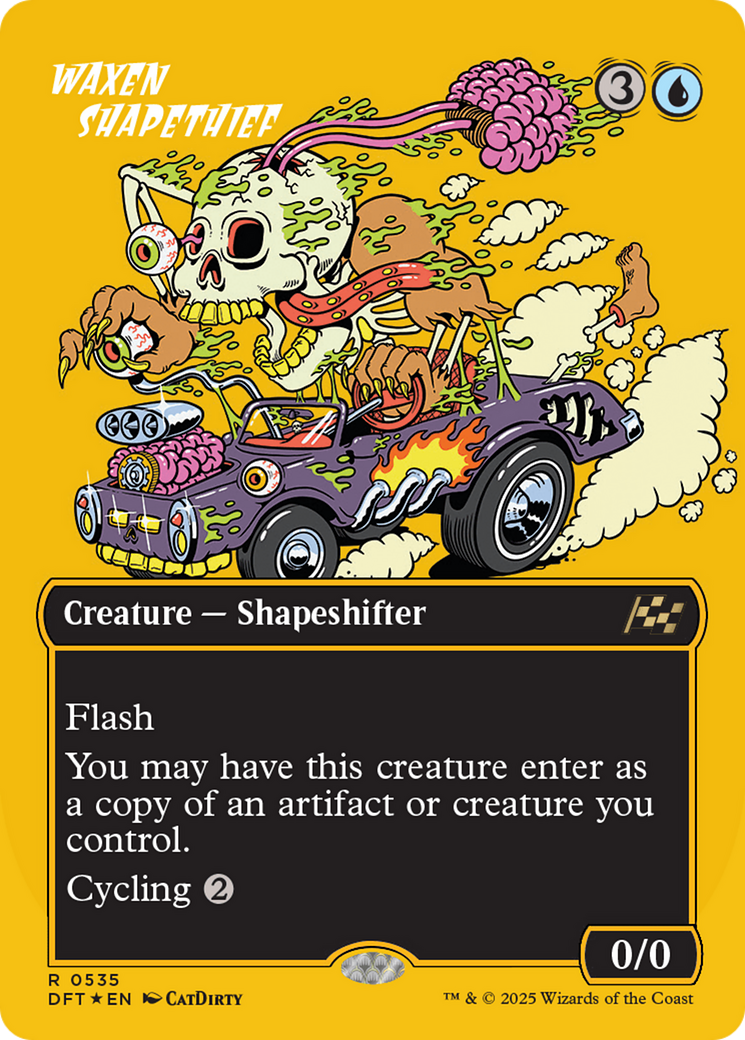 Waxen Shapethief (Borderless) (First-Place Foil) [Aetherdrift] | Shuffle n Cut Hobbies & Games