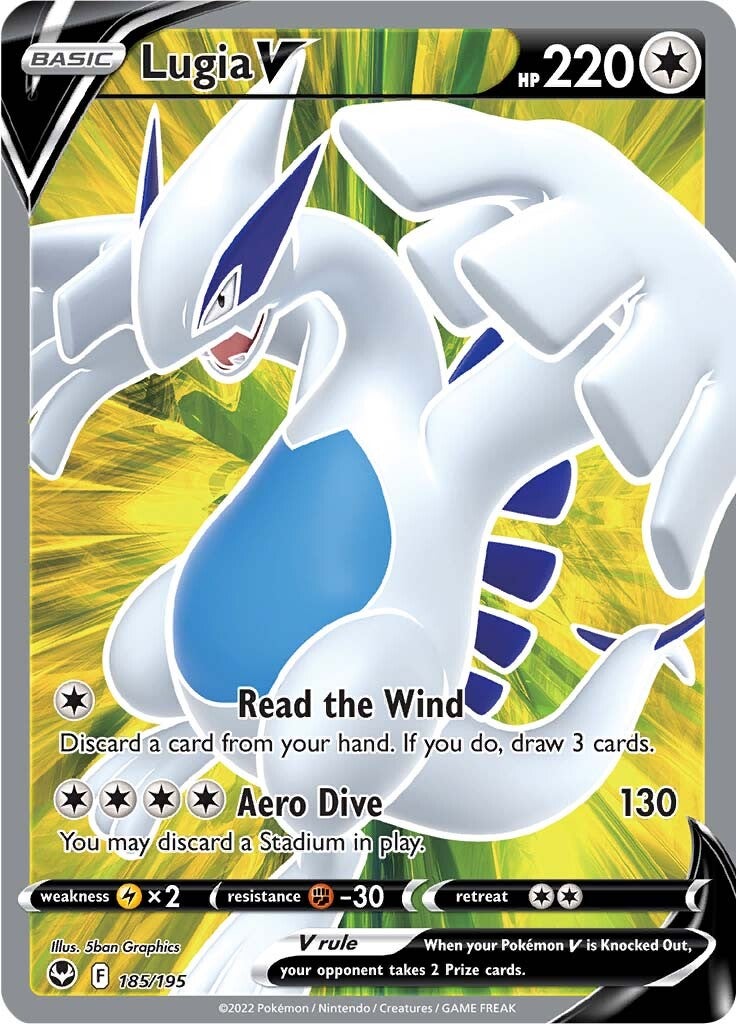 Lugia V (185/195) [Sword & Shield: Silver Tempest] | Shuffle n Cut Hobbies & Games