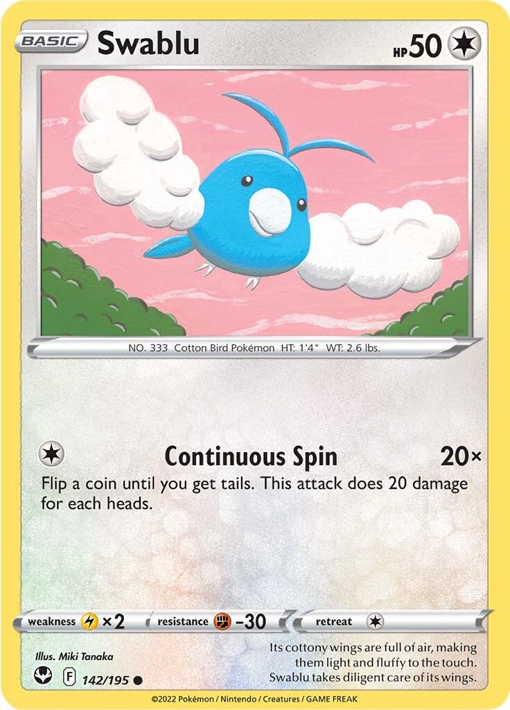 Swablu (142/195) [Sword & Shield: Silver Tempest] | Shuffle n Cut Hobbies & Games