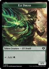 Elemental (0024) // Elf Druid Double-Sided Token [Commander Masters Tokens] | Shuffle n Cut Hobbies & Games