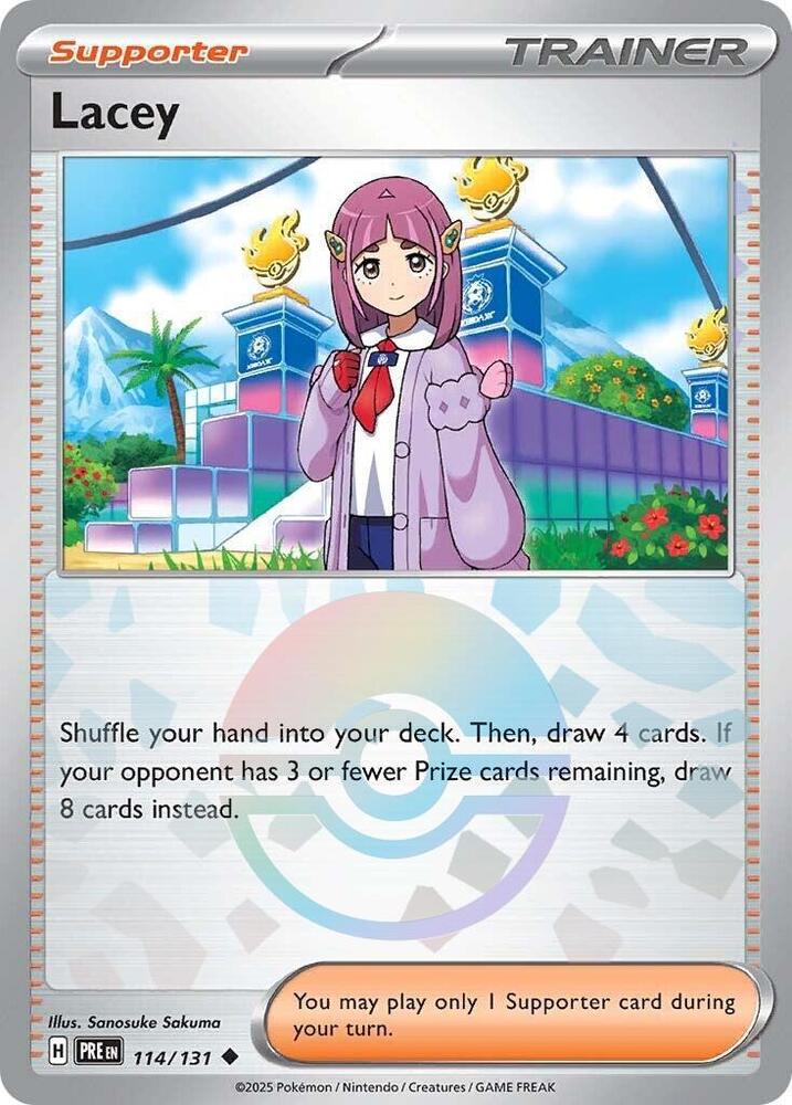 Lacey (114/131) (Poke Ball Pattern) [Scarlet & Violet: Prismatic Evolutions] | Shuffle n Cut Hobbies & Games