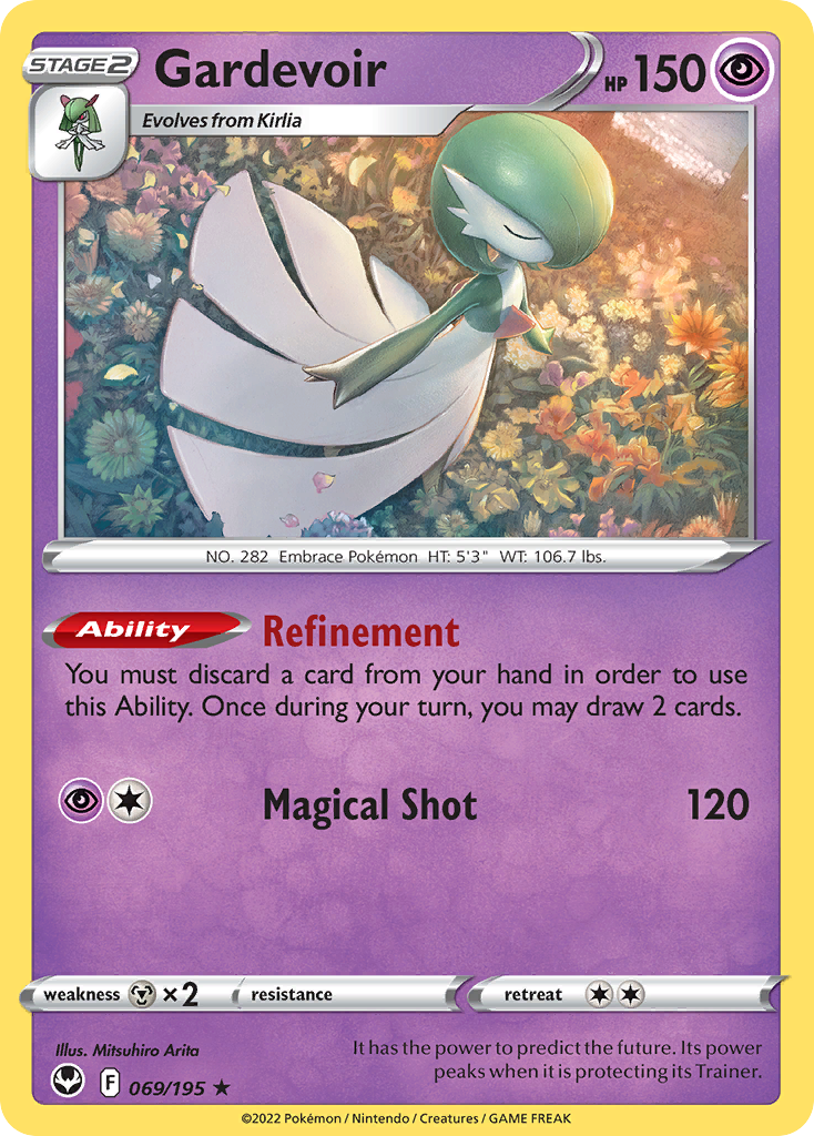 Gardevoir (069/195) (Theme Deck Exclusive) [Sword & Shield: Silver Tempest] | Shuffle n Cut Hobbies & Games