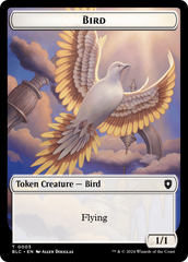 Storm Crow // Bird (003) Double-Sided Token [Bloomburrow Commander Tokens] | Shuffle n Cut Hobbies & Games