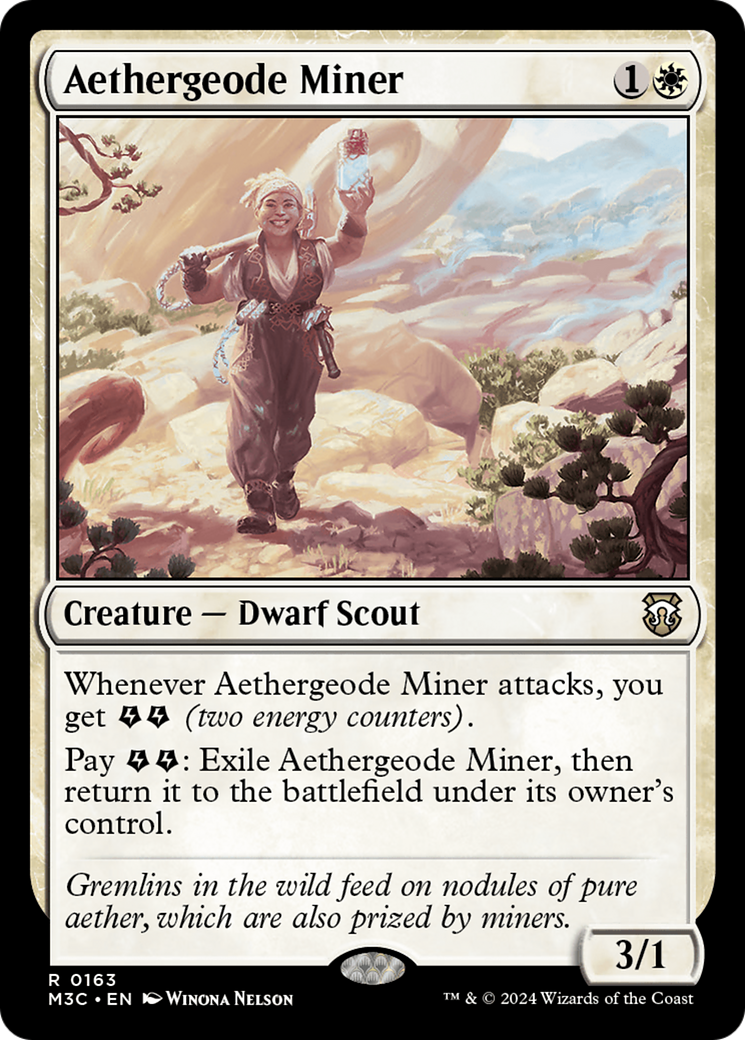 Aethergeode Miner (Ripple Foil) [Modern Horizons 3 Commander] | Shuffle n Cut Hobbies & Games