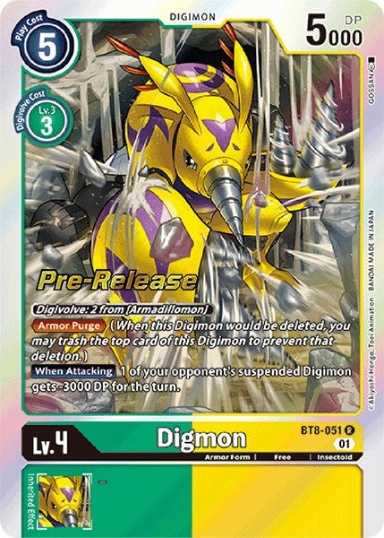 Digmon [BT8-051] [New Awakening Pre-Release Cards] | Shuffle n Cut Hobbies & Games