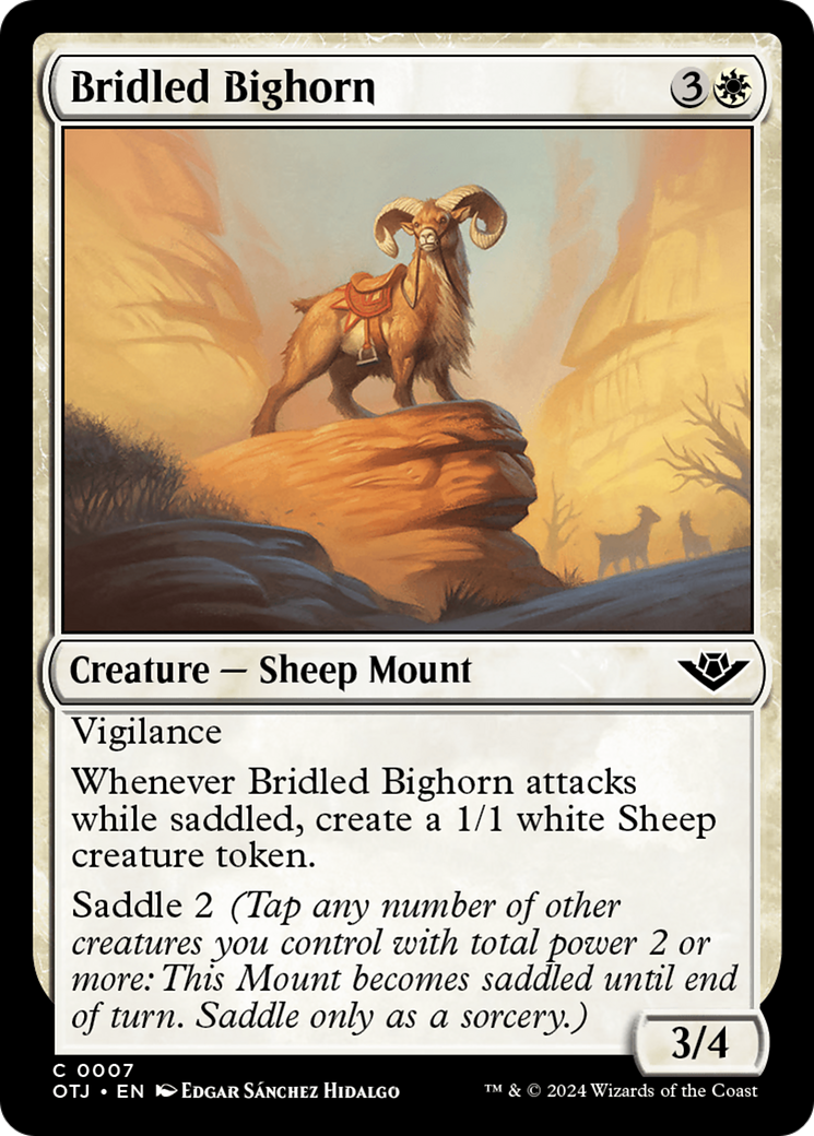 Bridled Bighorn [Outlaws of Thunder Junction] | Shuffle n Cut Hobbies & Games