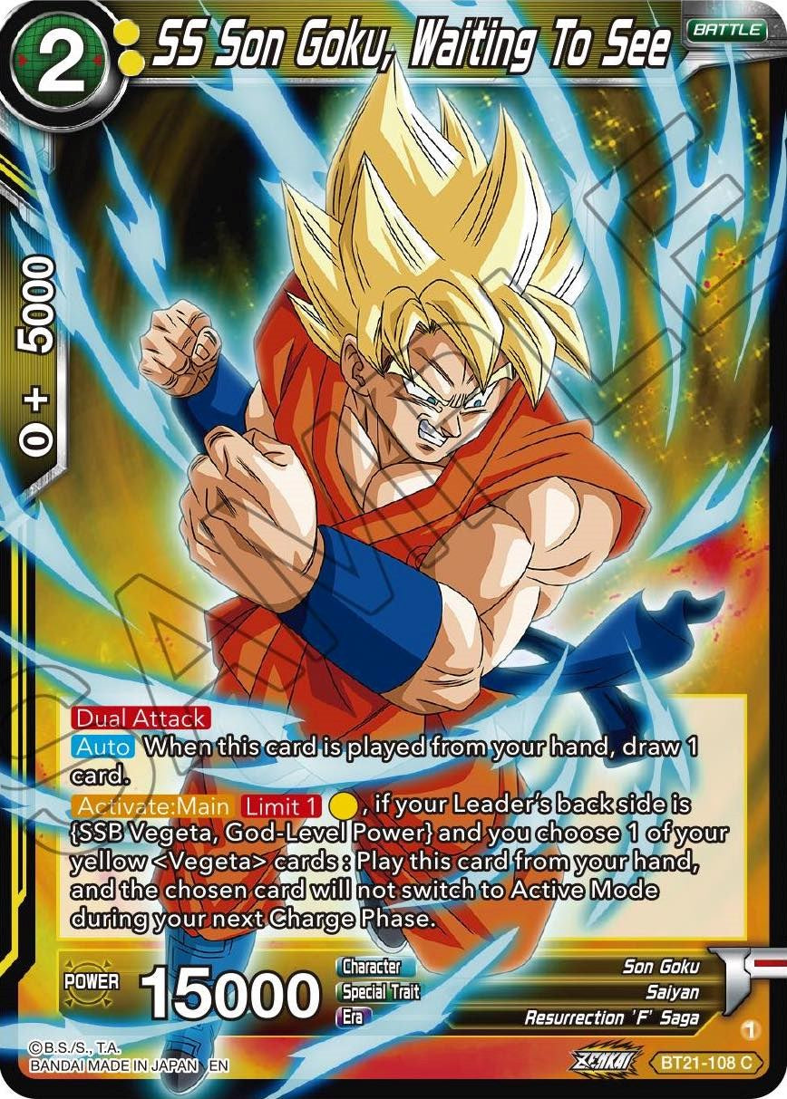 SS Son Goku, Waiting To See (BT21-108) [Wild Resurgence] | Shuffle n Cut Hobbies & Games