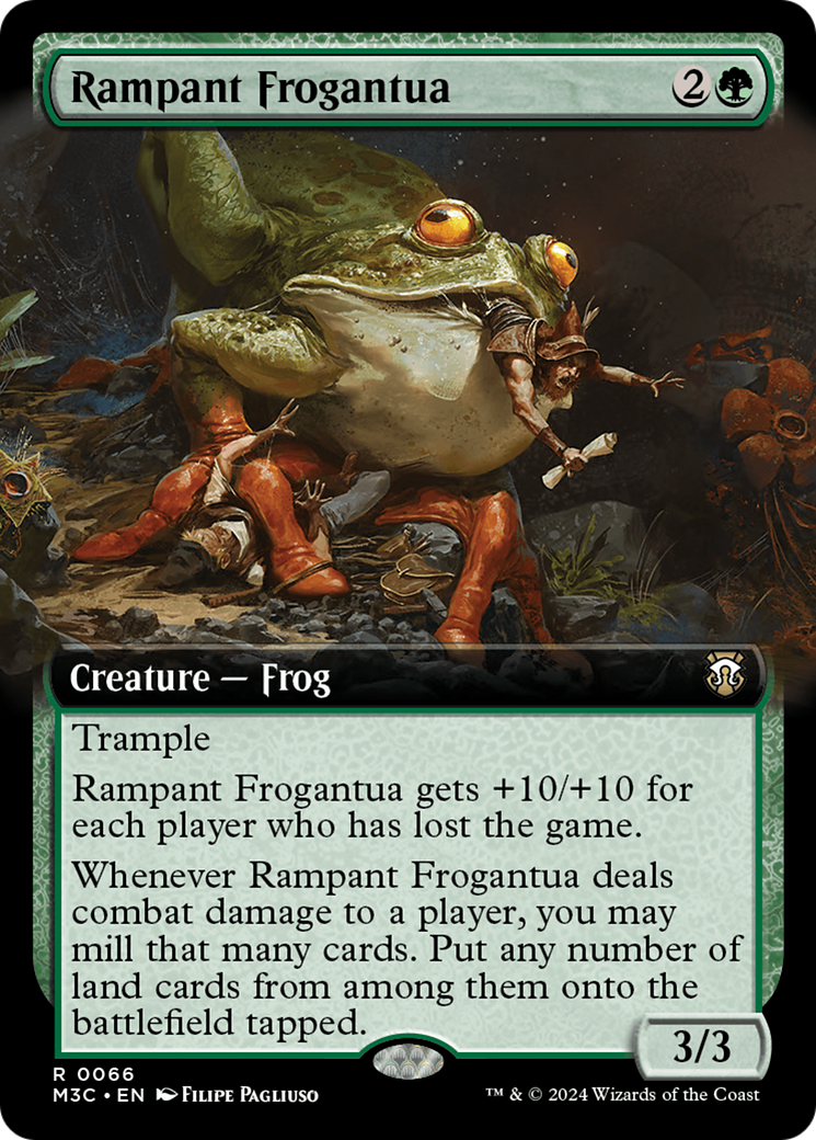 Rampant Frogantua (Extended Art) (Ripple Foil) [Modern Horizons 3 Commander] | Shuffle n Cut Hobbies & Games