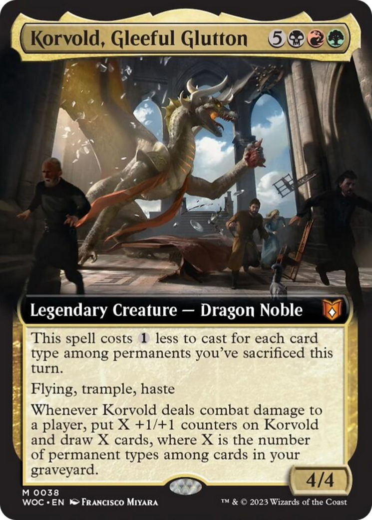 Korvold, Gleeful Glutton (Extended Art) [Wilds of Eldraine Commander] | Shuffle n Cut Hobbies & Games