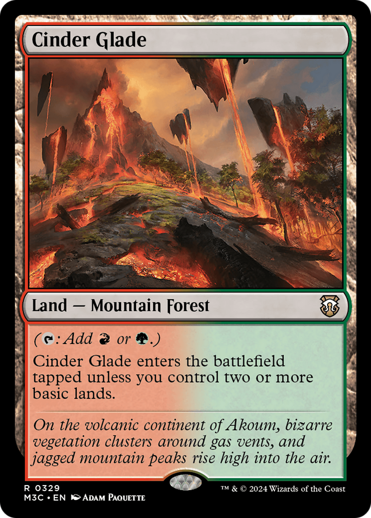 Cinder Glade (Ripple Foil) [Modern Horizons 3 Commander] | Shuffle n Cut Hobbies & Games