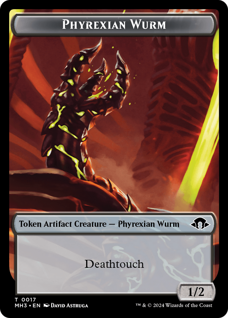 Phyrexian Wurm Token (0017) [Modern Horizons 3 Tokens] | Shuffle n Cut Hobbies & Games