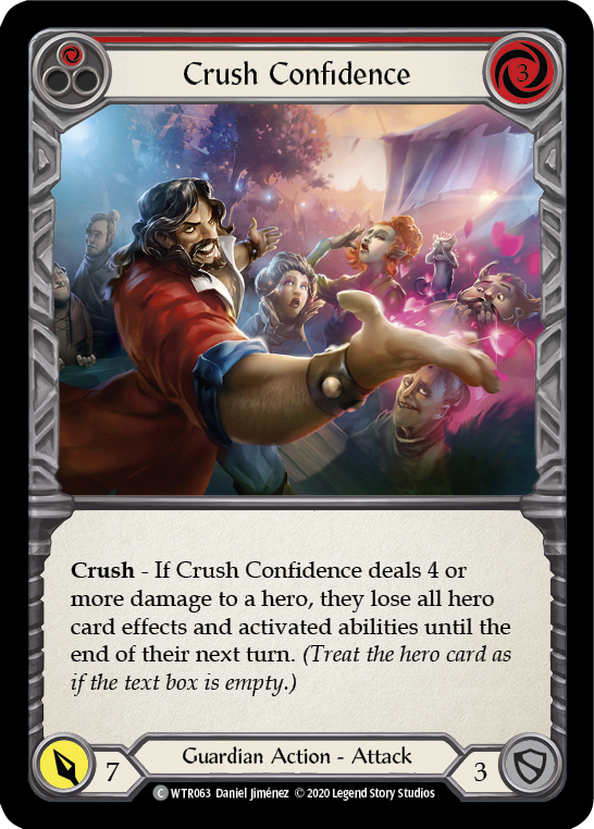 Crush Confidence (Red) [U-WTR063] (Welcome to Rathe Unlimited)  Unlimited Rainbow Foil | Shuffle n Cut Hobbies & Games