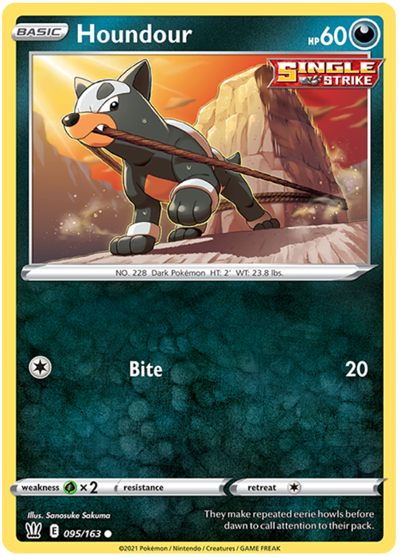 Houndour (095/163) [Sword & Shield: Battle Styles] | Shuffle n Cut Hobbies & Games