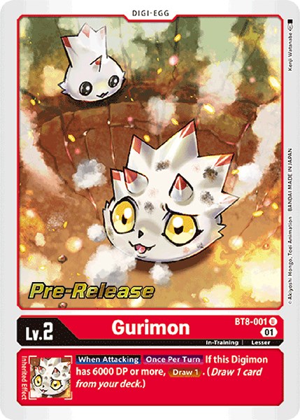 Gurimon [BT8-001] [New Awakening Pre-Release Cards] | Shuffle n Cut Hobbies & Games