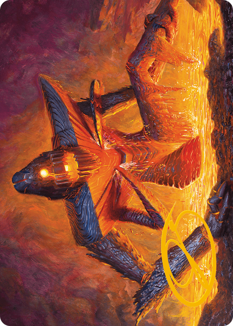 Molten Gatekeeper Art Card (Gold-Stamped Signature) [Modern Horizons 3 Art Series] | Shuffle n Cut Hobbies & Games