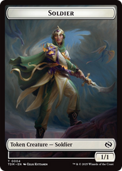 Solider (0004) // Solider (0005) Double-Sided Token [Tarkir: Dragonstorm Tokens] | Shuffle n Cut Hobbies & Games