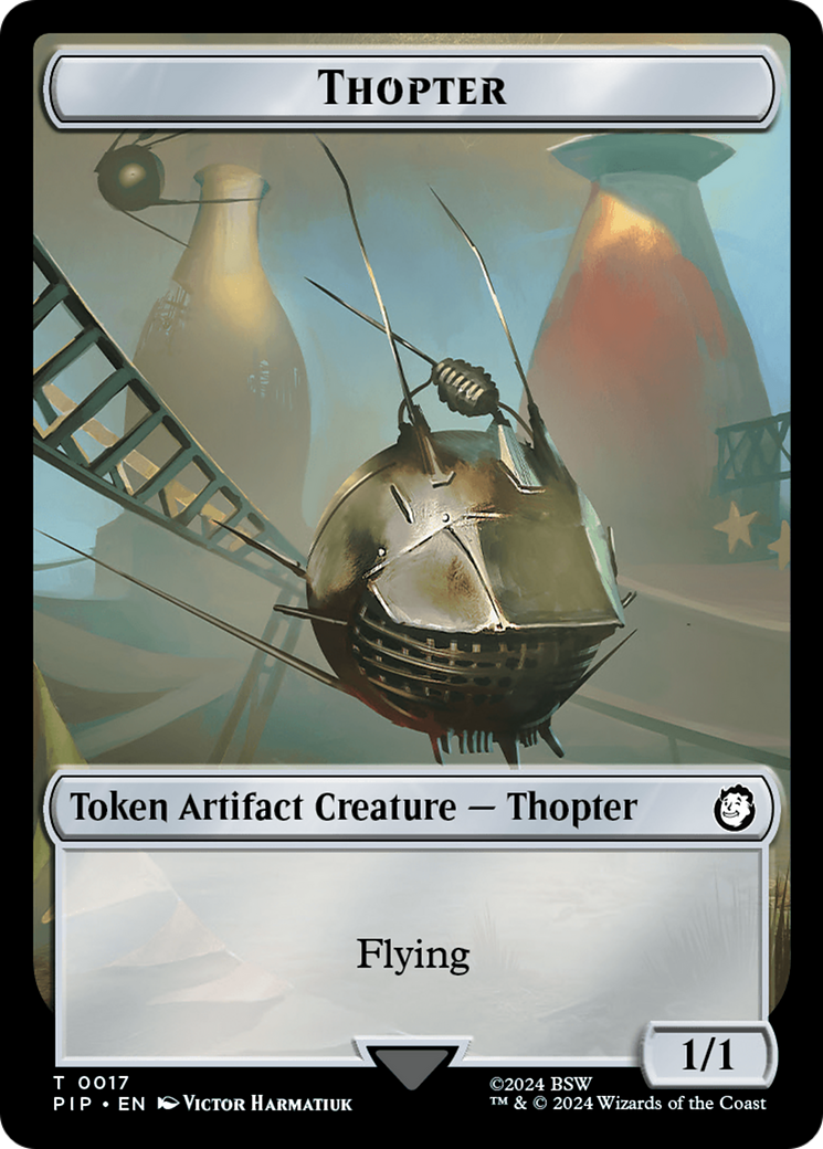 Thopter // Treasure (0018) Double-Sided Token [Fallout Tokens] | Shuffle n Cut Hobbies & Games