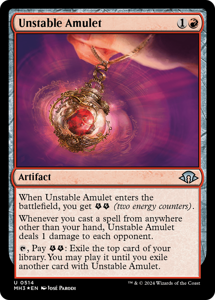 Unstable Amulet (Ripple Foil) [Modern Horizons 3] | Shuffle n Cut Hobbies & Games