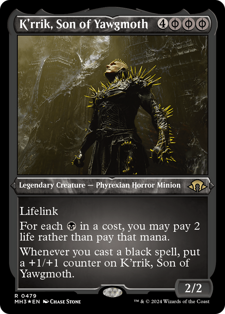 K'rrik, Son of Yawgmoth (Foil Etched) [Modern Horizons 3] | Shuffle n Cut Hobbies & Games