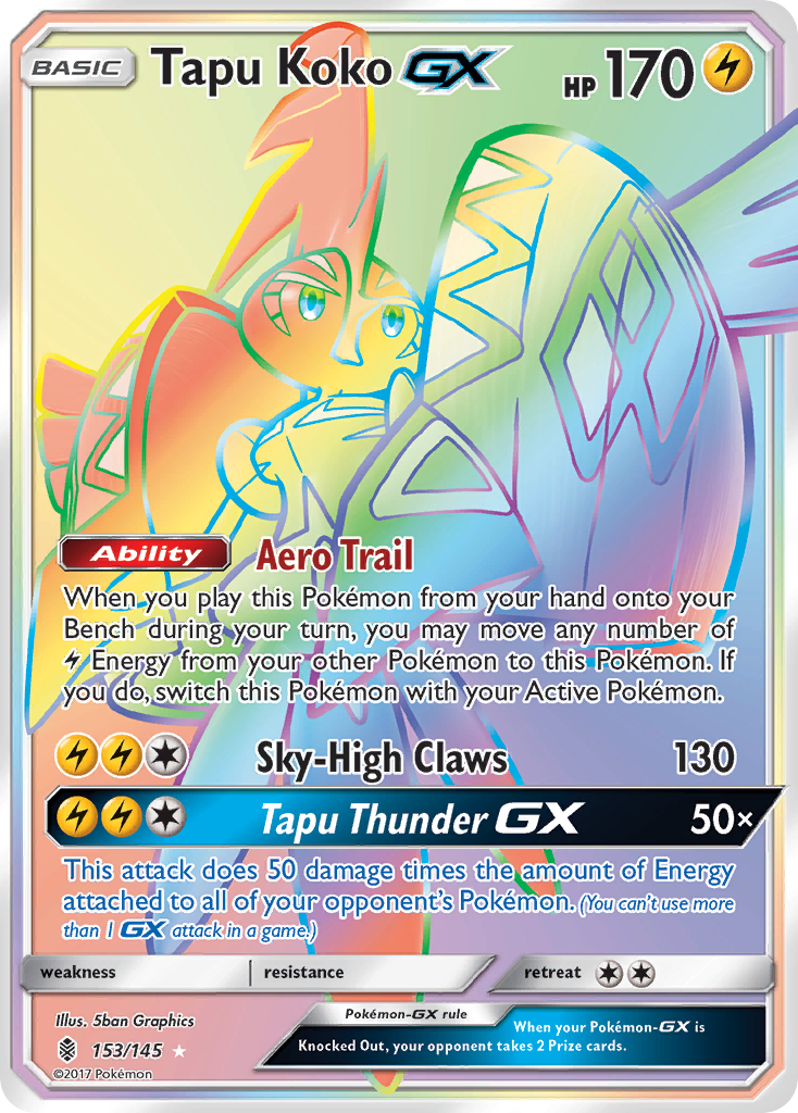 Tapu Koko GX (153/145) [Sun & Moon: Guardians Rising] | Shuffle n Cut Hobbies & Games