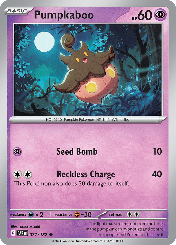 Pumpkaboo (077/182) [Scarlet & Violet: Paradox Rift] | Shuffle n Cut Hobbies & Games