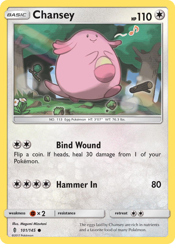 Chansey (101/145) [Sun & Moon: Guardians Rising] | Shuffle n Cut Hobbies & Games