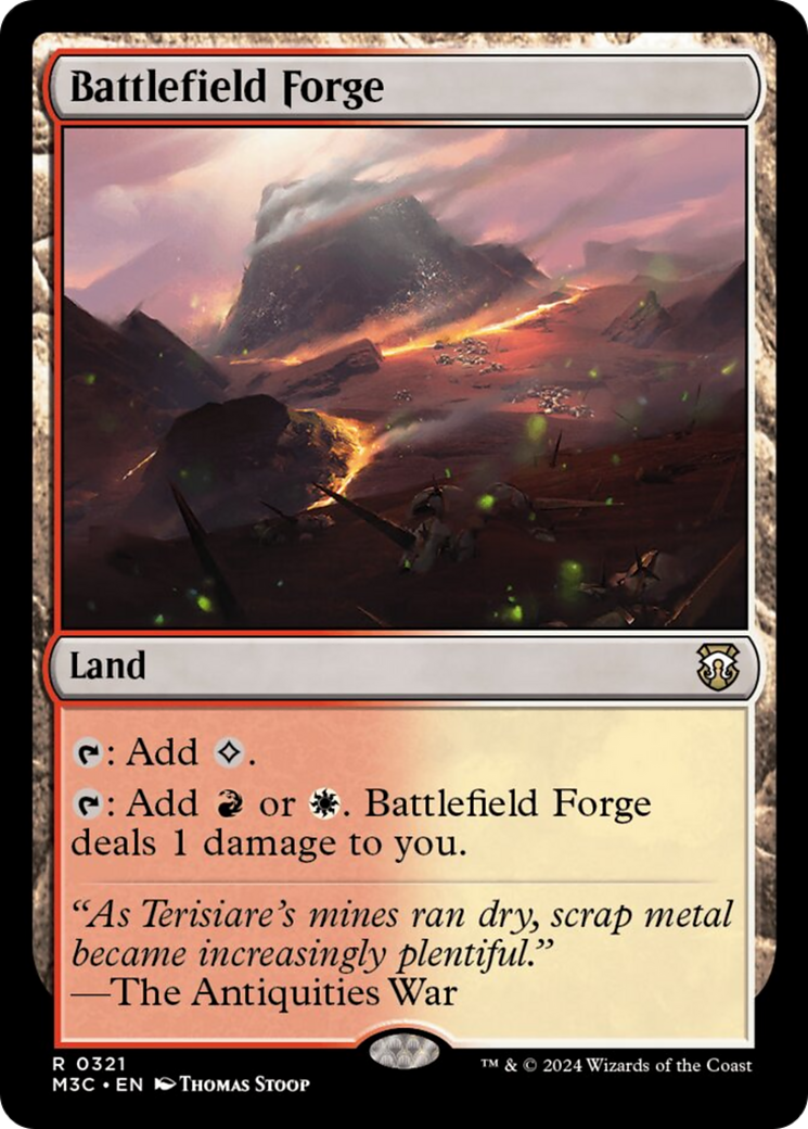 Battlefield Forge (Ripple Foil) [Modern Horizons 3 Commander] | Shuffle n Cut Hobbies & Games