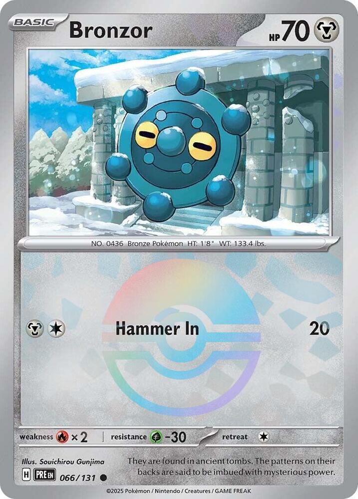 Bronzor (066/131) (Poke Ball Pattern) [Scarlet & Violet: Prismatic Evolutions] | Shuffle n Cut Hobbies & Games